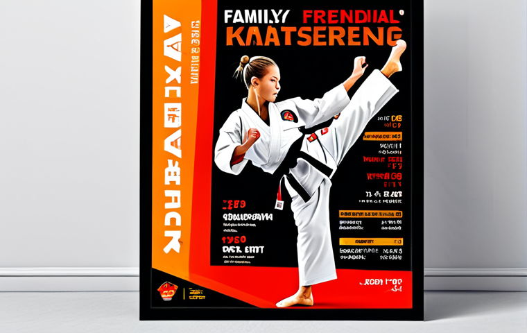 **
"A dynamic karate competition poster featuring a fully clothed karate athlete in mid-air executing a powerful kick, appropriate attire, professional stance, with vibrant red and orange color scheme, incorporating the event's date, time, and location in clear, bold fonts. Safe for work, perfect anatomy, natural proportions, professional photography, high quality, karate emblem in the background, family-friendly, modest."
**