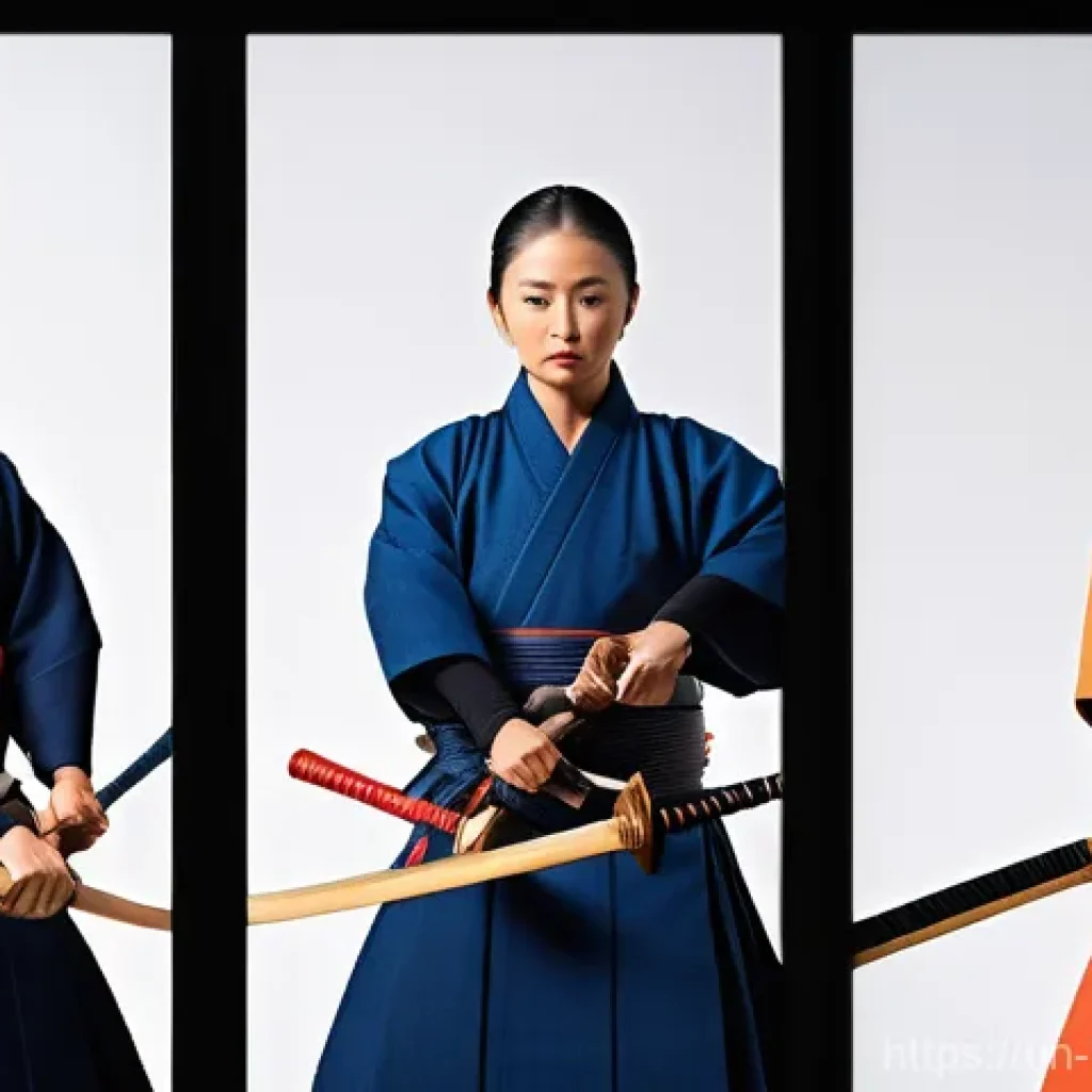 검도 훈련 장소 추천 - Here are three detailed image prompts in English, based on the provided Kendo text and adhering to a...